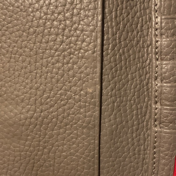 LOW START Dooney & Bourke Pebble Grain Continental Clutch Wallet in Taupe - Picture 8 of 14